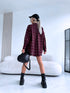 Checked shirt "HALF-MOON 17157" - BORDEAUX